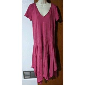 Saturday Sunday Jeanette Maxi Dress from Anthropologie Pink Size S Uneven Hem